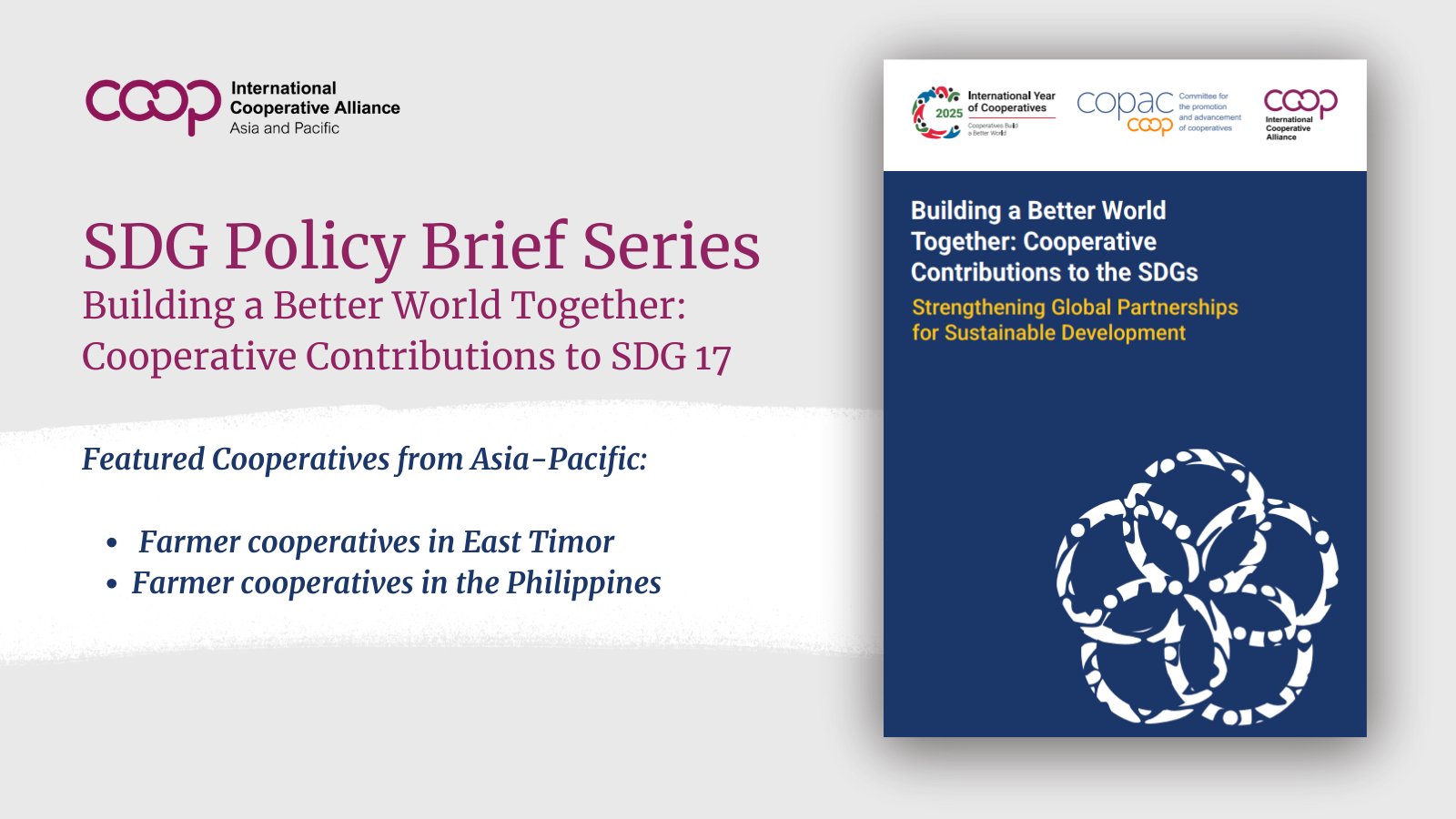 New Policy Brief: Cooperatives and SDG 17 – Partnerships for the Goals
