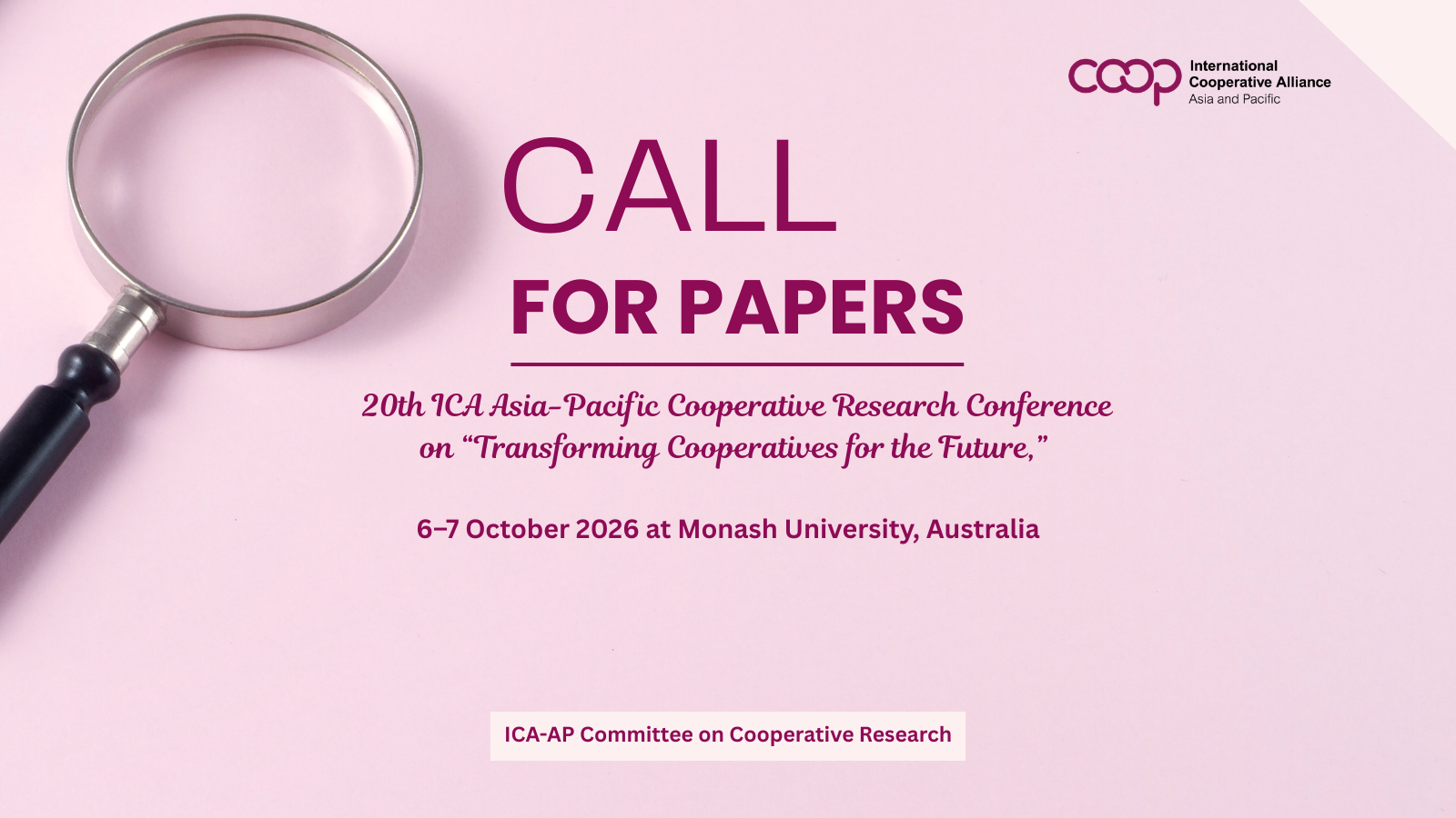 Call for Papers | 20th ICA-AP Research Conference