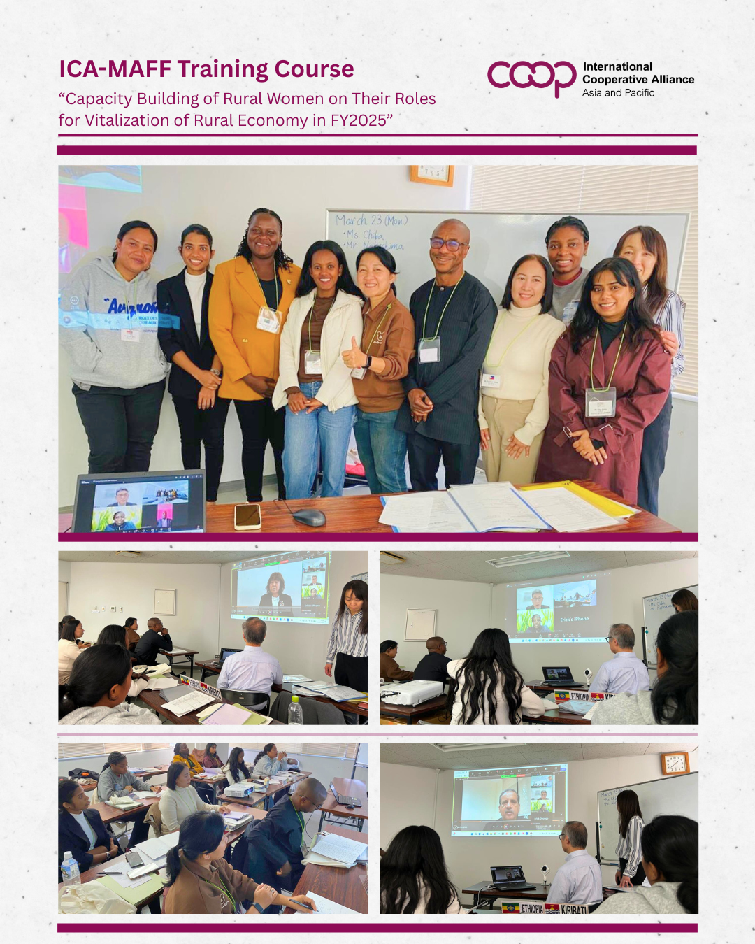 Capacity Building for Rural Women: ICA-MAFF Japan Training Course