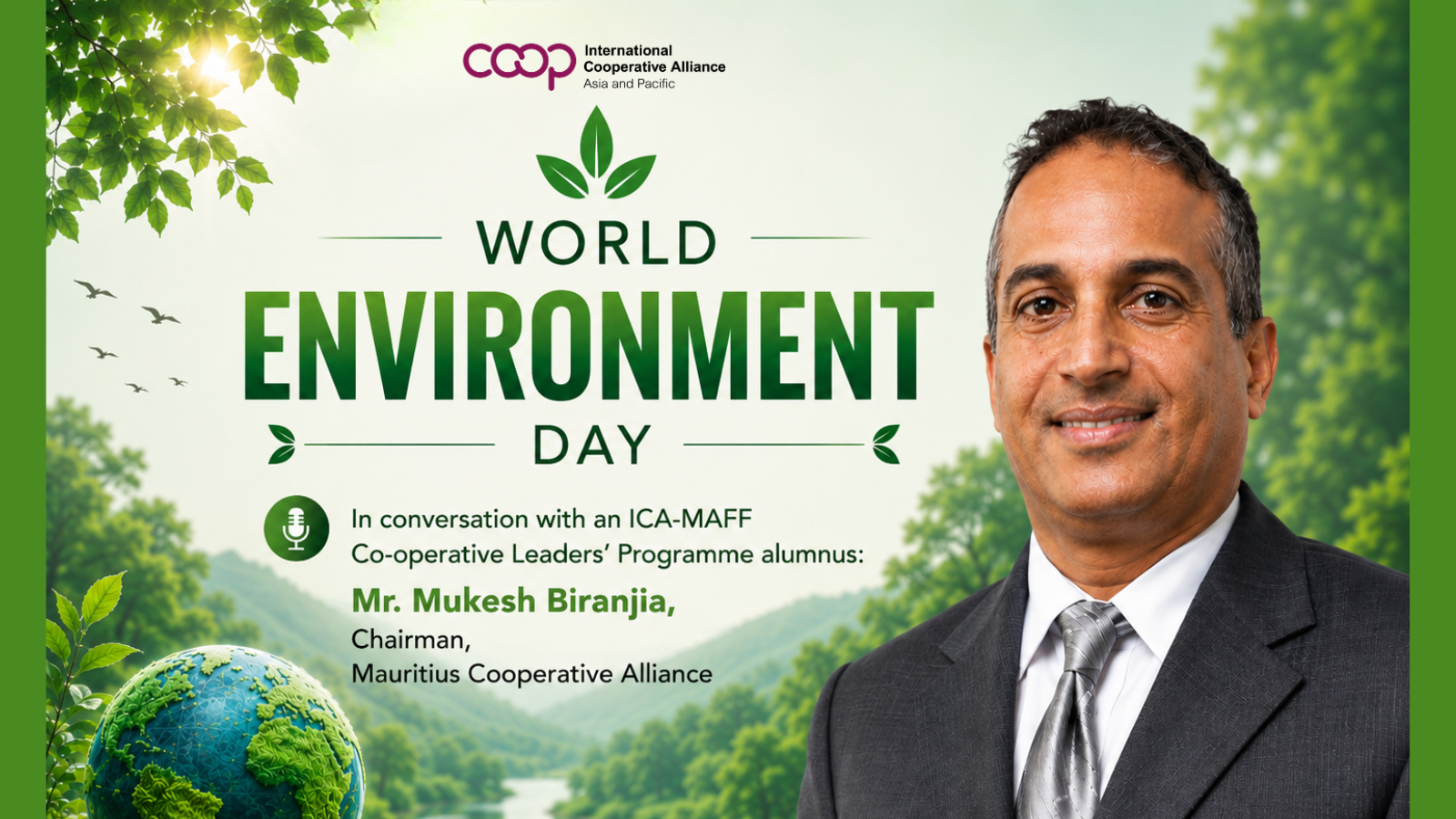 World Environment Day 2026: An Interview with Mr. Mukesh Biranjia, Chairman, Mauritius Cooperative Alliance