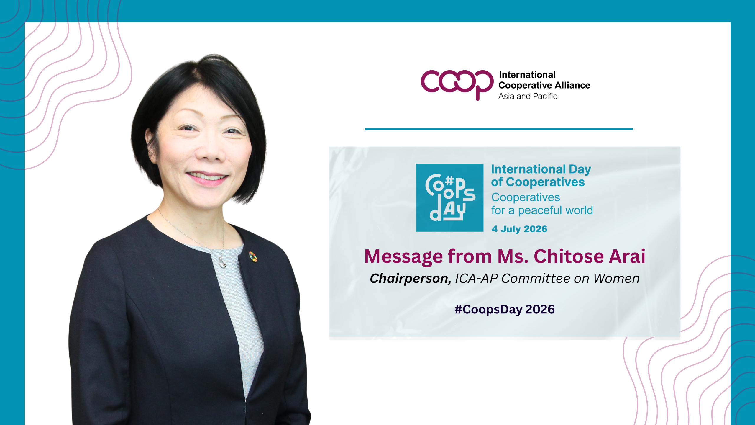 Message from Ms. Chitose ARAI