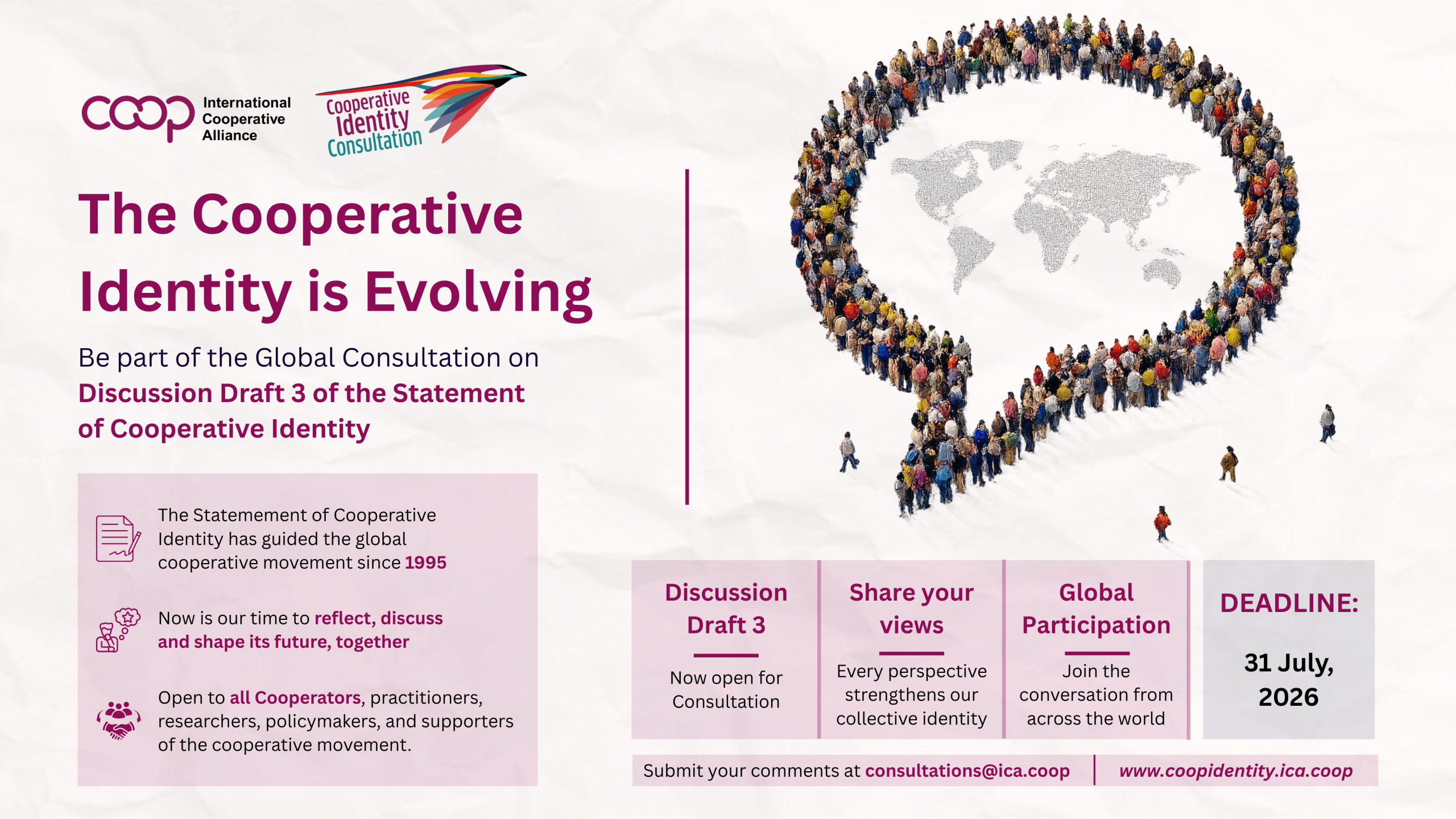 Discussion Draft 3 of the Revised Cooperative Identity Statement Open for Comments